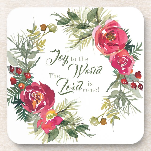 Posavasos Alegría al mundo El Señor ha venido, Navidades (Frente)