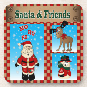 Posavasos Alegría de Santa y sus amigos Navidades