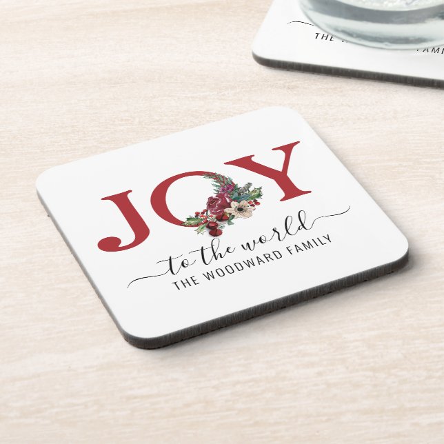 Posavasos Alegría Personalizada Rojo Blanco  (Lado Izquierdo)