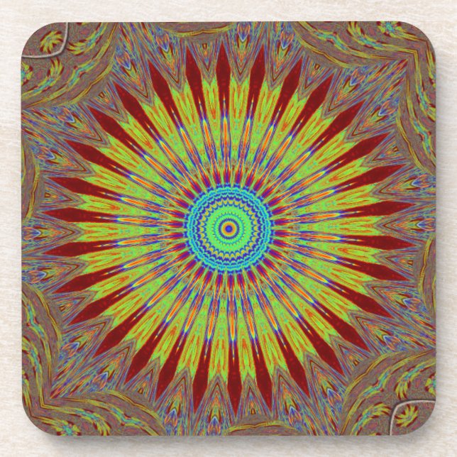 Posavasos Alfombra iraní de origen étnico africano, patrón t (Frente)