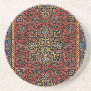 Posavasos Alfombra Persa Clásica Rojo Azul