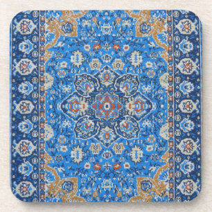 Posavasos Alfombra persa turca azul oriental antigua