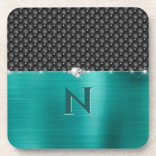 Posavasos Alfombras Metalizado verde azuladas de imitación y