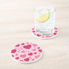 Posavasos Alfombrilla corazones día de San Valentín 01