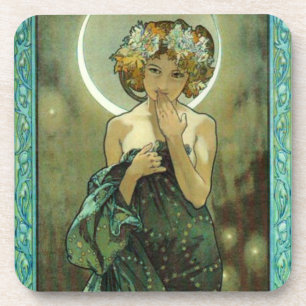 Posavasos Alfonso Mucha Clair De Lune Coasters