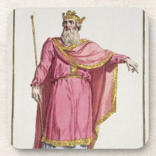 Posavasos Alfred el grande (849-99) de 'DES Estamp de