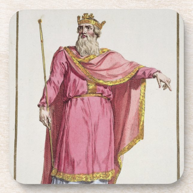 Posavasos Alfred el grande (849-99) de 'DES Estamp de (Frente)