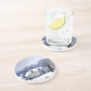 Posavasos Alfred Sisley Place du Chenil en Marly, nieve
