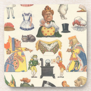 Posavasos Alicia en el país de las maravillas, muñeca de pap