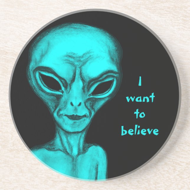 Posavasos Alien, quiero creer (Frente)