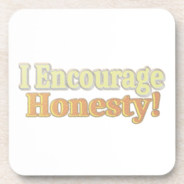 Posavasos "¡Aliento la honestidad!" Diseño Cuto. ¡Hazte con  (Frente)