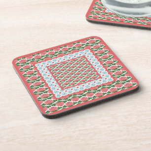 Posavasos Alilides de agua rosada, libélulas: Conjunto de ti