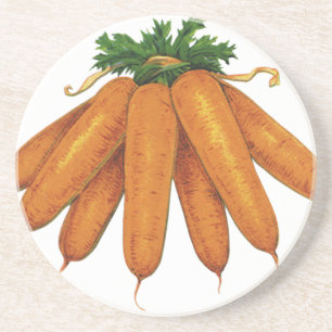 Posavasos Alimentos antiguos, montón de zanahorias orgánicas