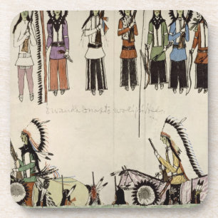 Posavasos "Alisando la danza del lugar" (tinta en el papel)