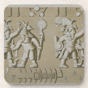 Posavasos Alivio de Bas de guerreros aztecas antiguos, del