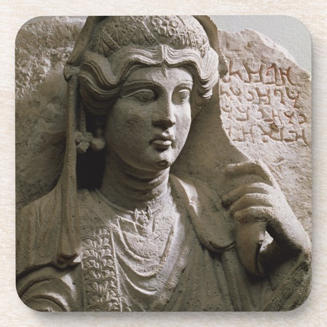 Posavasos Alivio de la tumba del busto del retrato, romano, (Frente)