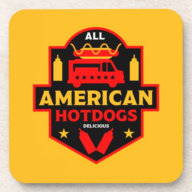 Posavasos All American Hotdogs Foodies (Frente)
