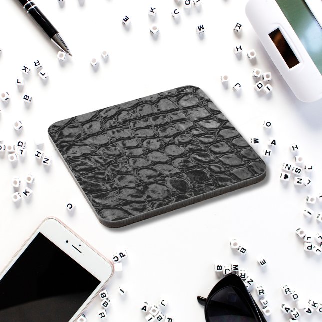 Posavasos Alligator Black Faux Leather (Subido por el creador)
