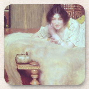 Posavasos Alma-Tadema el   un oyente: La manta del oso, 1899