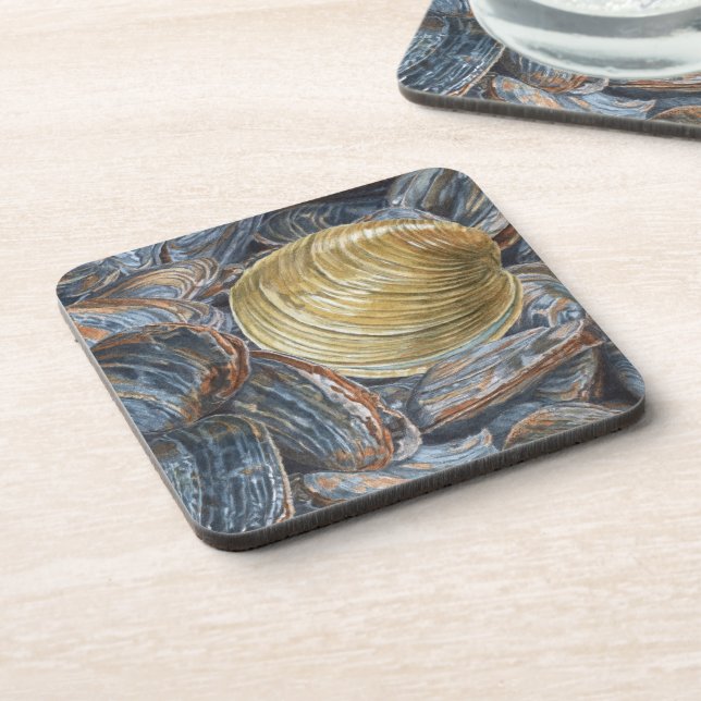 Posavasos Almejas y concha de Quahog (Lado Izquierdo)