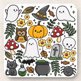 Posavasos Almofada com estampa fofa de Halloween