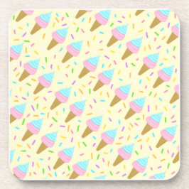 Posavasos Almofada fofa com estampa contínua de sorvetes