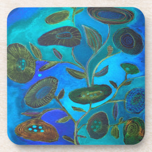 Posavasos almohada de lanzamiento de keychain nocturno azul