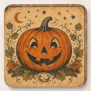 Posavasos Almohada decorativa de Halloween de calabaza vinta
