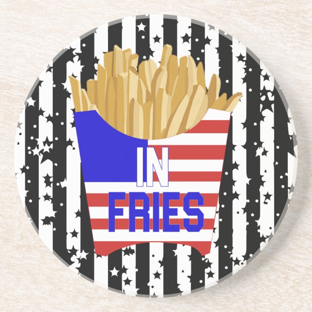 Posavasos Almohada In Fries We Trust  (Frente)
