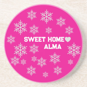 Posavasos almohada rosa de cristal de hielo