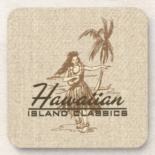 Posavasos Almohadillas con corcho Tradewinds Hula Girl Hawai
