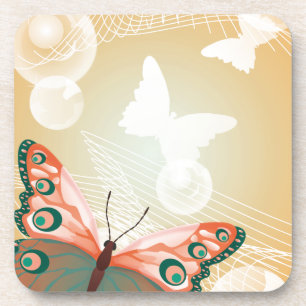 Posavasos Aloha Hawái Boda mariposa arte destino