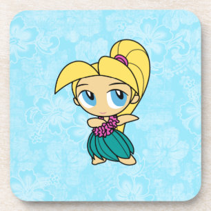 Posavasos Aloha Honeys Hula Chica Hibiscus Coasters