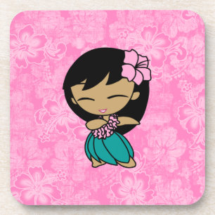 Posavasos Aloha Honeys Hula Chica Hibiscus Coasters