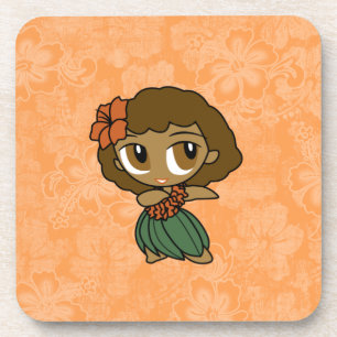 Posavasos Aloha Honeys Hula Chica Hibiscus Coasters