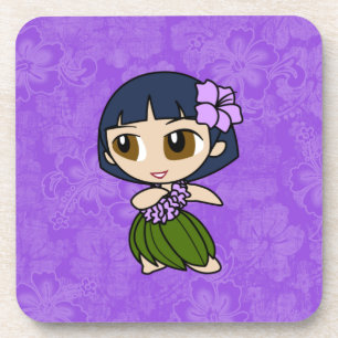 Posavasos Aloha Honeys Hula Chica Hibiscus Coasters