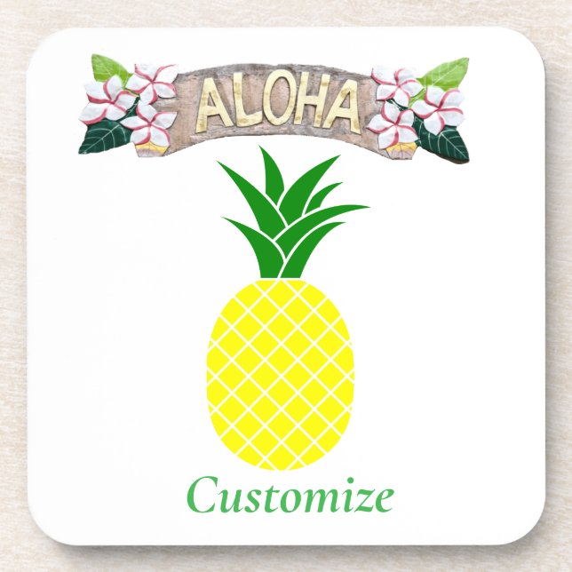 Posavasos Aloha Pineapple Thunder_Cove (Frente)