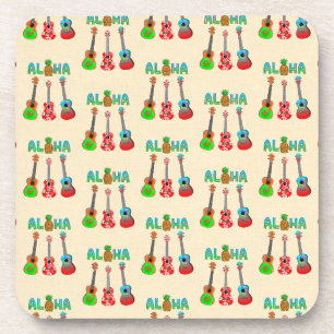 Posavasos Aloha Ukuleles Island Music