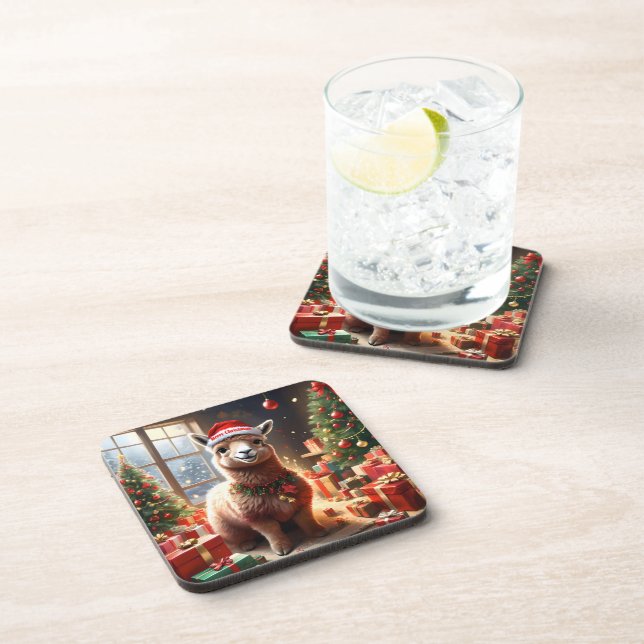 Posavasos "Alpaca los presentes: Una historia de Navidades" (Lado Derecho)