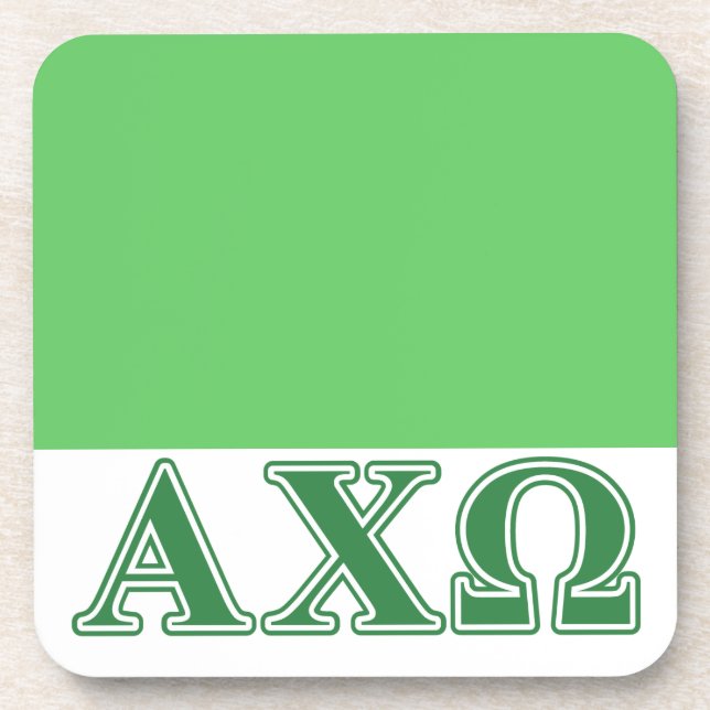 Posavasos Alphi Chi Omega Letras Verdes (Frente)