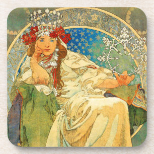 Posavasos Alphonse Mucha Art Nouveau Princess Hyacinth