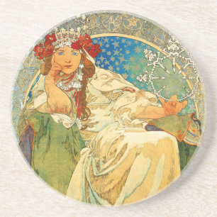Posavasos Alphonse Mucha Art Nouveau Princess Hyacinth