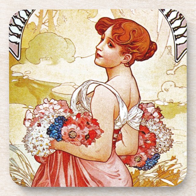 Posavasos Alphonse Mucha Summer (Frente)