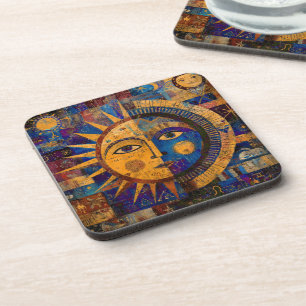 Posavasos Alquimia Celestial Sol Luna Mística