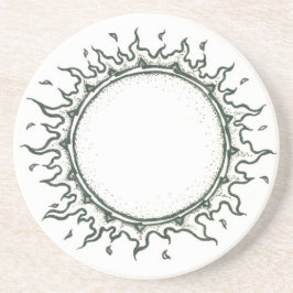Posavasos Alrededor del Sun - dibujo blanco y negro