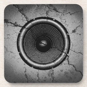 Posavasos Altavoz musical en una pared rota