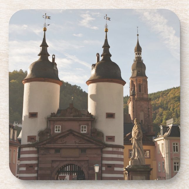 Posavasos Alte Brucke en el casco antiguo, Heidelberg, Alema (Frente)