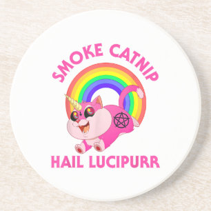 Posavasos Alumnos de la cola de la cacerola del humo, curios