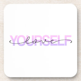 Posavasos Ama tu propia caligrafía de San Valentín | Montaña