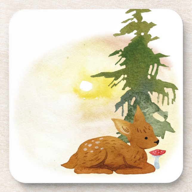 Posavasos Amanecer del bosque acuático (Frente)